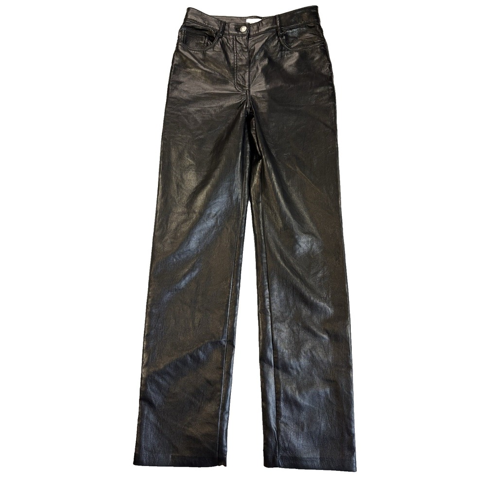 Wilfred Aritzia Women's 2 The Melina‎ High Rise Sexy Vegan Leather Pants Indie